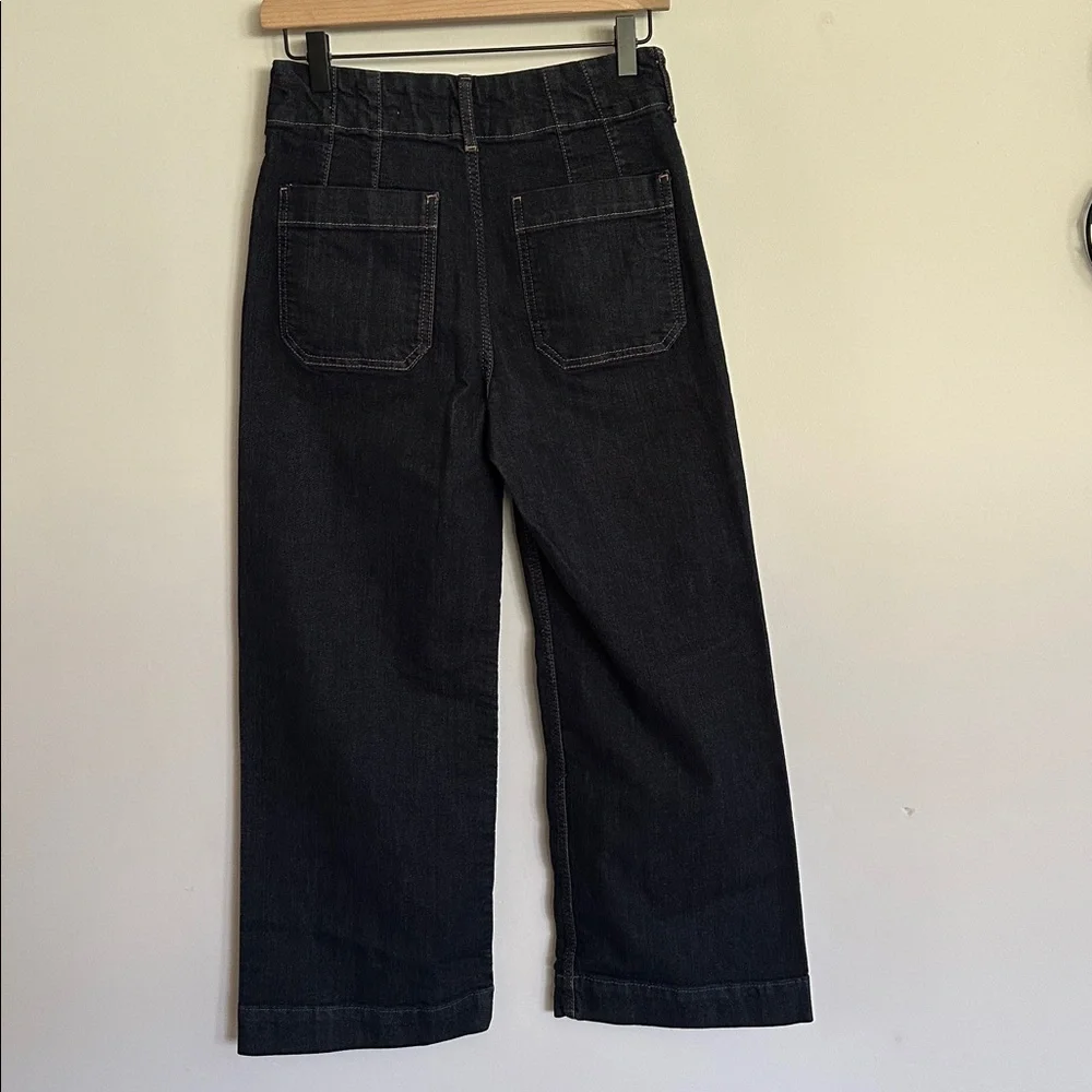 Anthropologie Maeve Colette Crop High Rise Wide Leg Jeans - Picture 9 of 12
